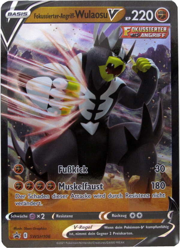 Pokemon Fokussierter-Angriff-Wulaosu V Promo Oversize deutsch