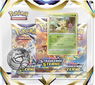 Pokemon Schwert & Schild Strahlende Sterne Folipurba 3er Booster Blister deutsch