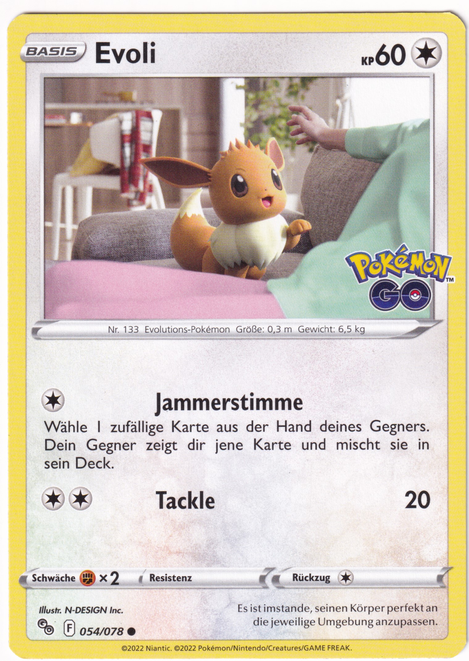 Evoli 054 /78 Common  - Pokemon Go Deutsch