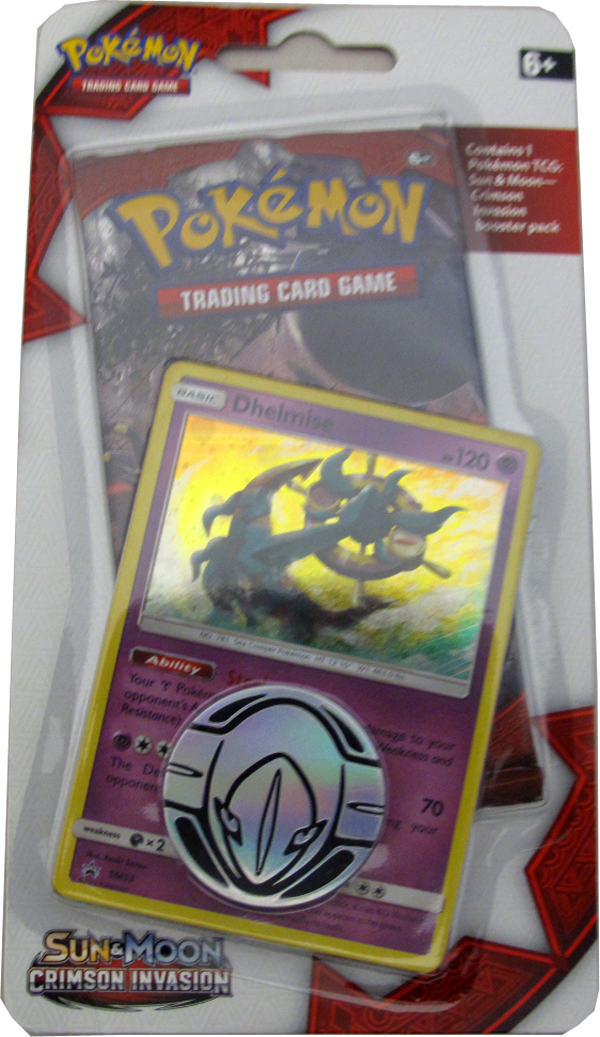 Pokemon Sun&Moon Crimson Invasion Blister Booster Dhelmise Einzelkarte englisch