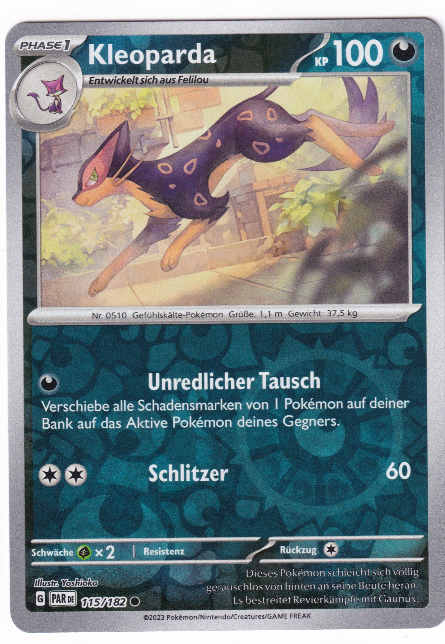 Kleoparda 115/182 Common Reverse Holo - Karmesin & Purpur - Paradoxrift Deutsch