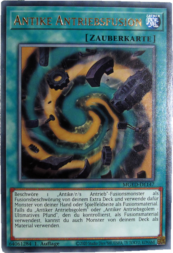 MGED-DE147 Antike Antriebsfusion Rare mit Goldschrift deutsch