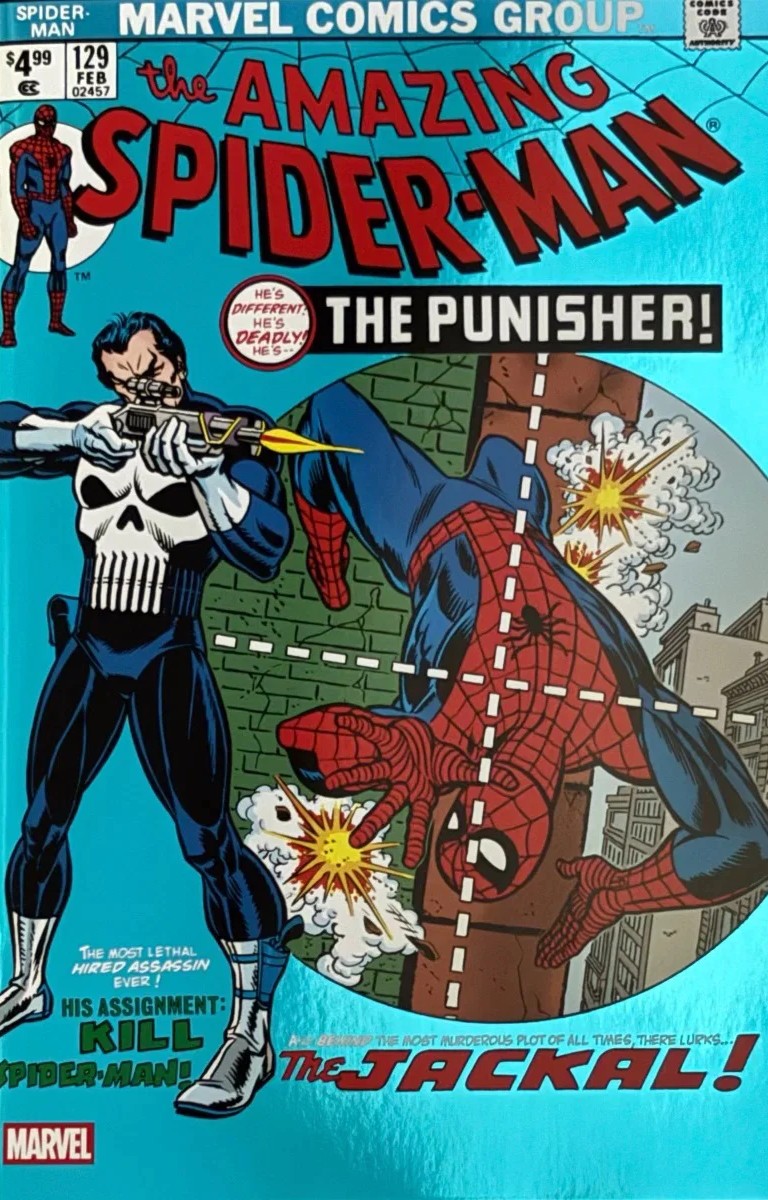 AMAZING SPIDER-MAN #129 FACSIMILE EDITION BLUE FOIL VARIANT [NEW PRINTING 2] 1st Punisher