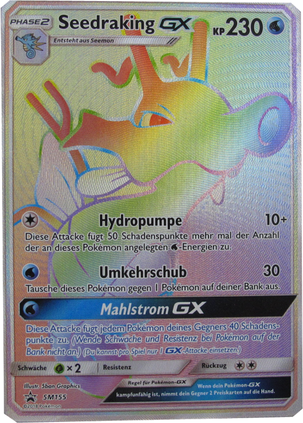 Pokemon Phase 2 Seedraking GX Promo deutsch