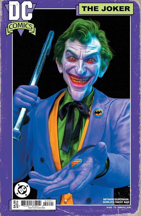 BATMAN SUPERMAN WORLDS FINEST #48 MARK SPEARS JOKER CARD STOCK VAR