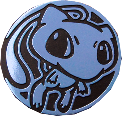 Pokemon Münze - Mew hellblau