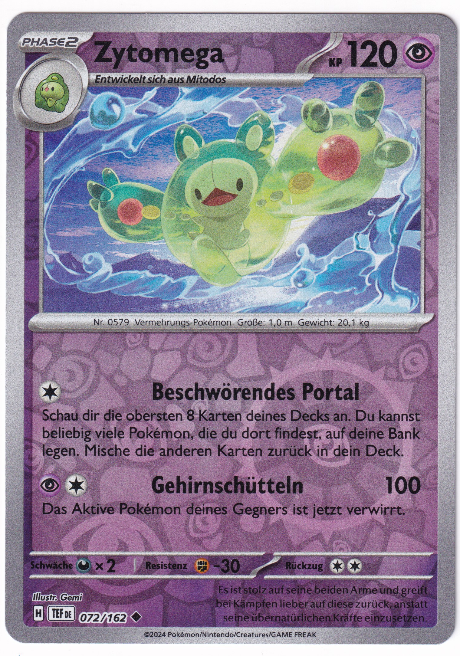 Zytomega 072/162 Uncommon Reverse Holo - Karmesin & Purpur - Gewalten der Zeit Deutsch