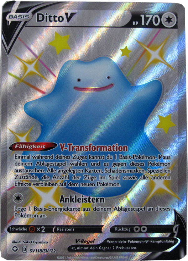 GLSS-SV118/SV122 Shiny Ditto V Full Art Deutsch