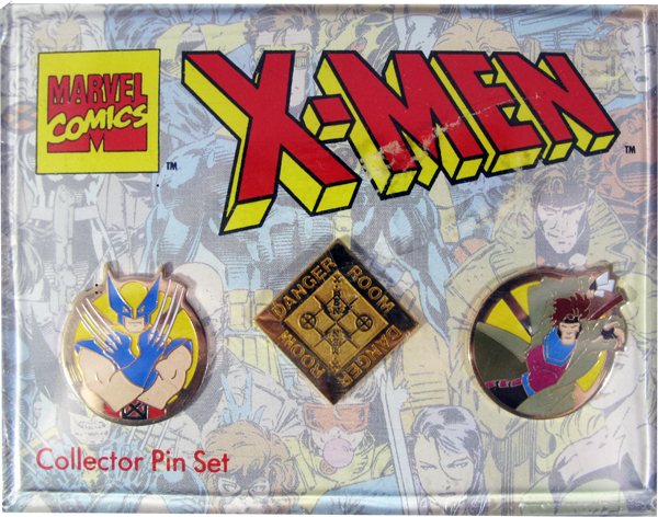 Marvel X Men Collector Pin Set - Wolverine, Danger Room, Gambit