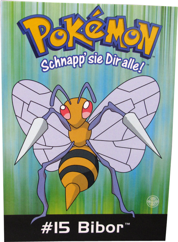 Pokemon Erste Generation Postkarte #15 Bibor