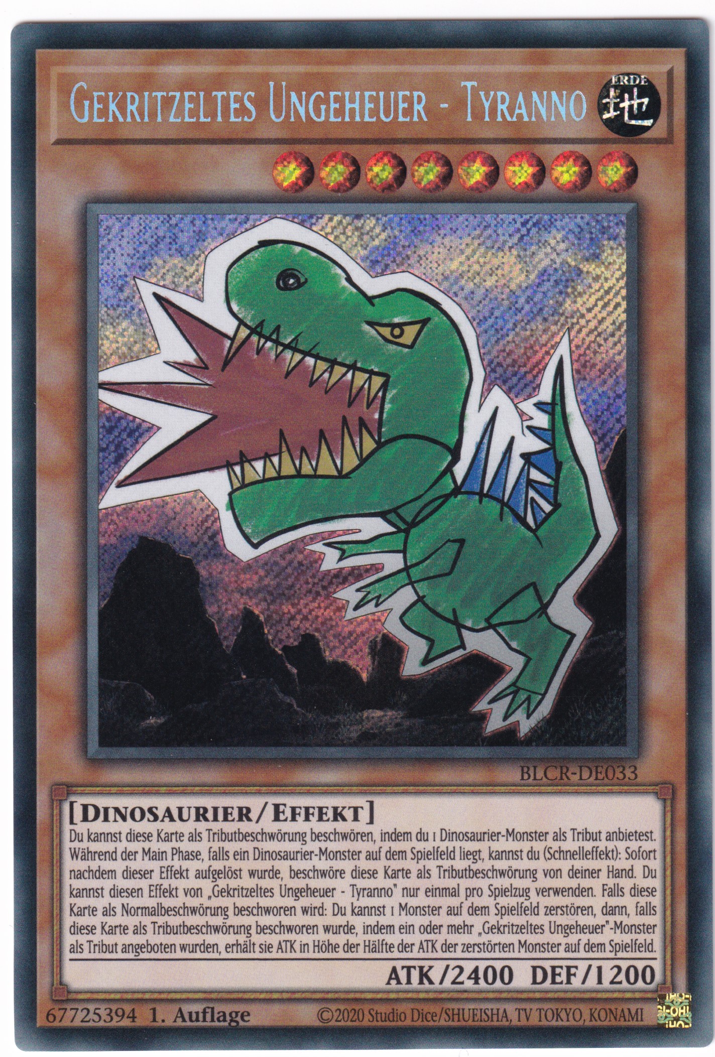 Gekritzeltes Ungeheuer - Tyranno 033/097 Secret Rare - BoL: Crystal Revenge