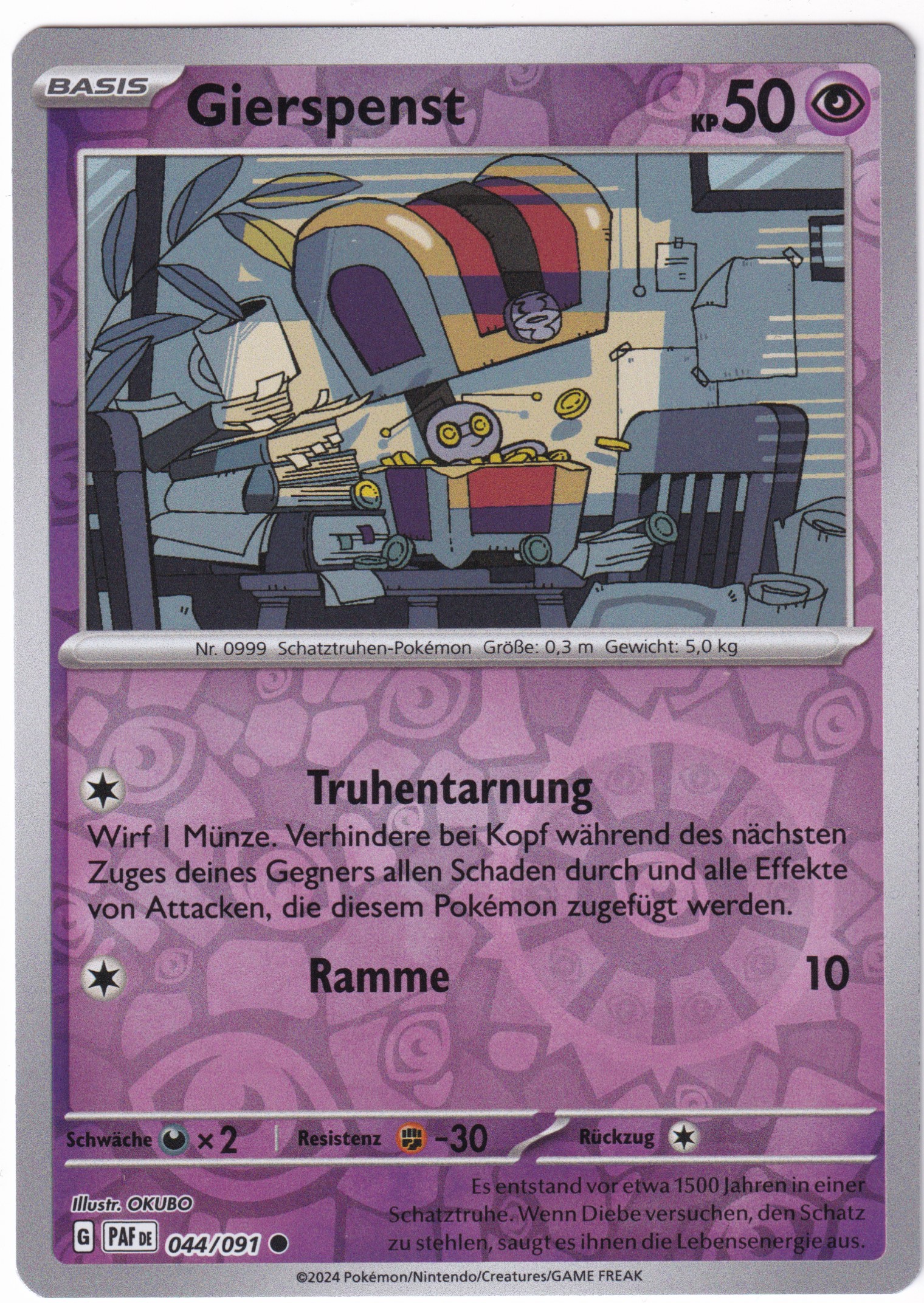 Gierspenst 044/091 Common Reverse Holo - Karmesin & Purpur - Paldeas Schicksale Deutsch