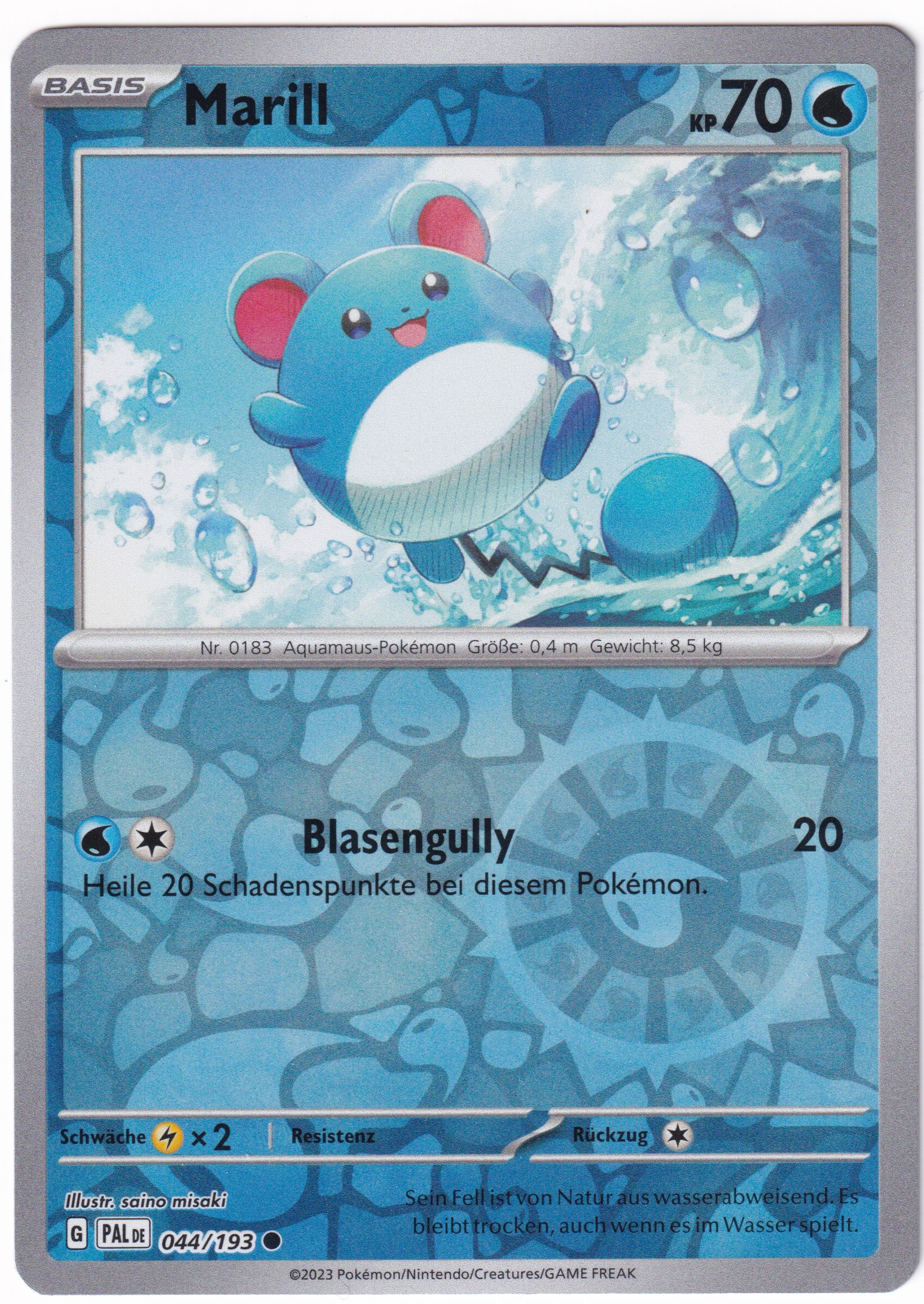Marill 044/193 Common Reverse Holo - Entwicklungen in Paldea Deutsch