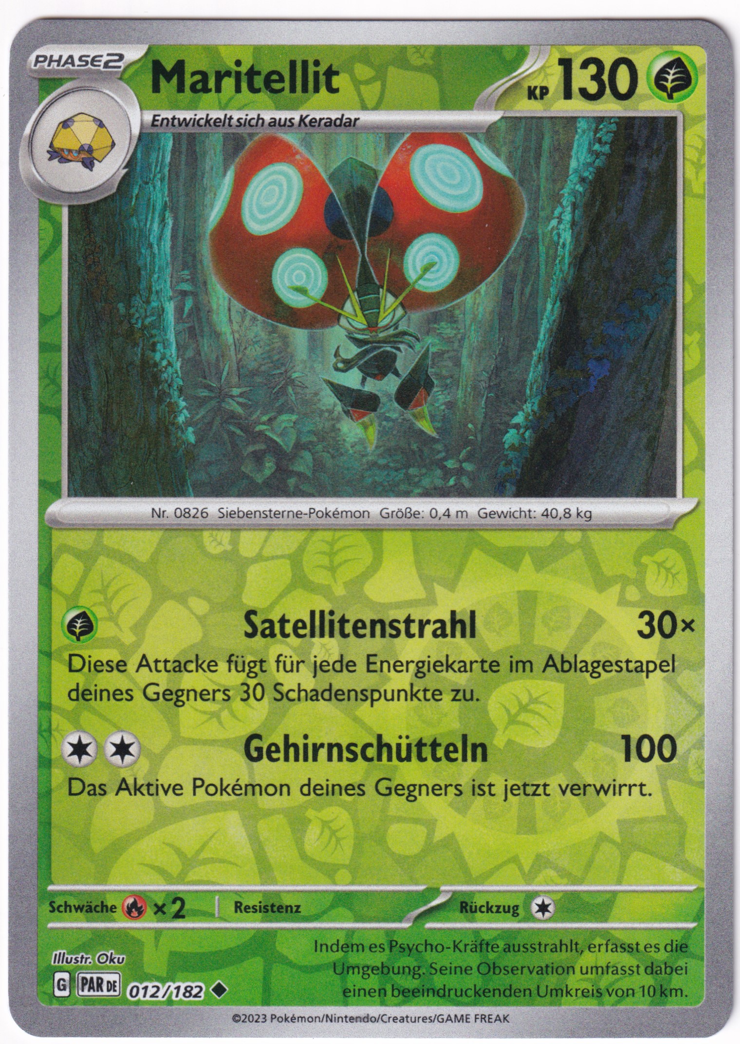 Maritellit 012/182 Uncommon Reverse Holo - Karmesin & Purpur - Paradoxrift Deutsch