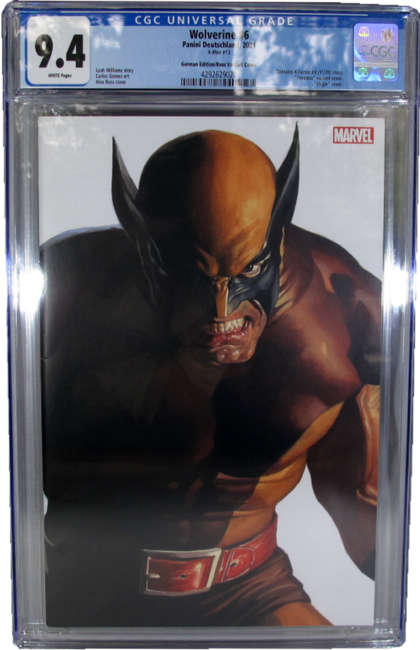 WOLVERINE #6 - ALEX ROSS VIRGIN VARIANT - CGC GRADED 9.4