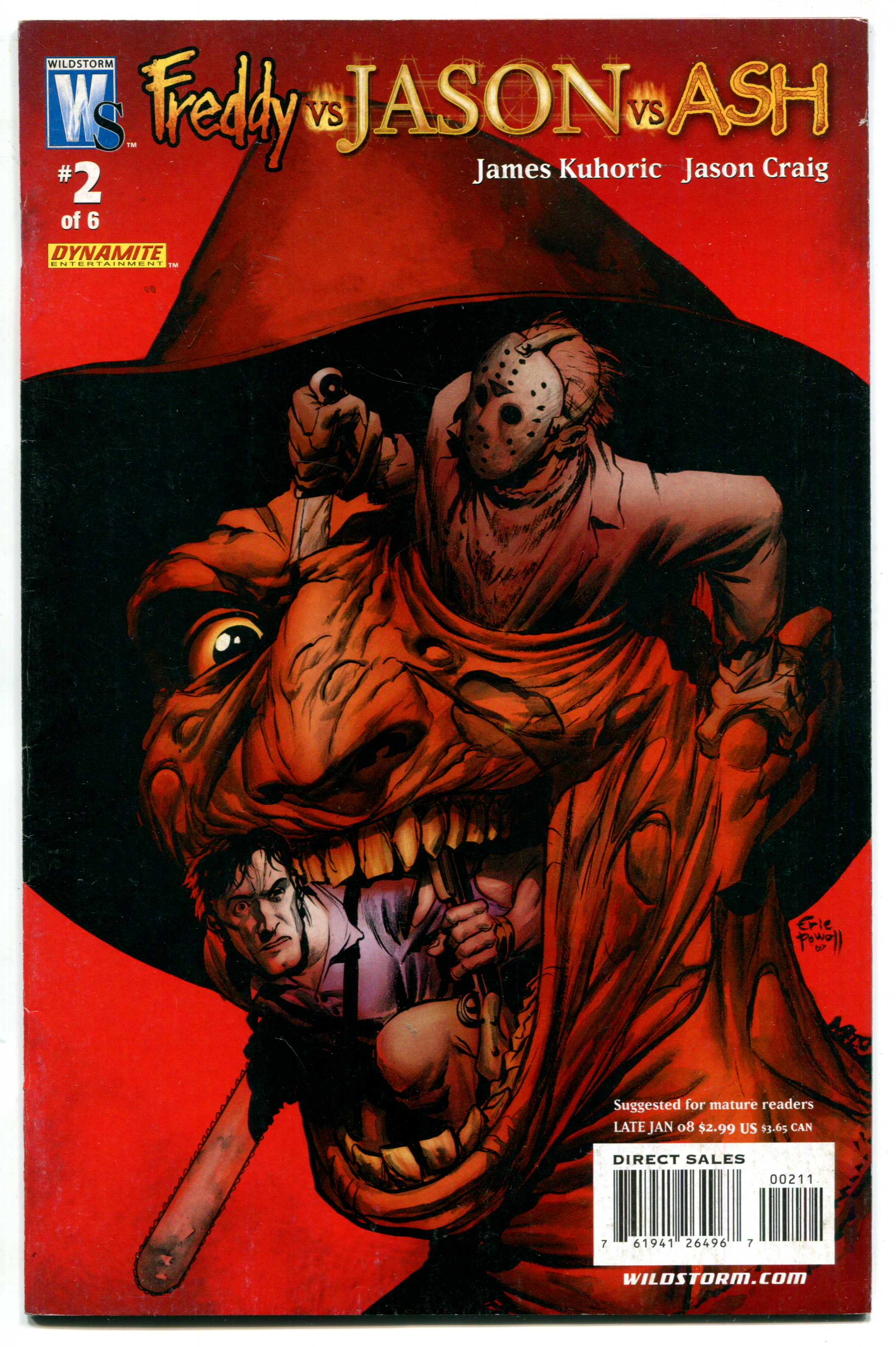 Freddy vs Jason vs Ash #2 (2008) DC WILDSTORM CVR A