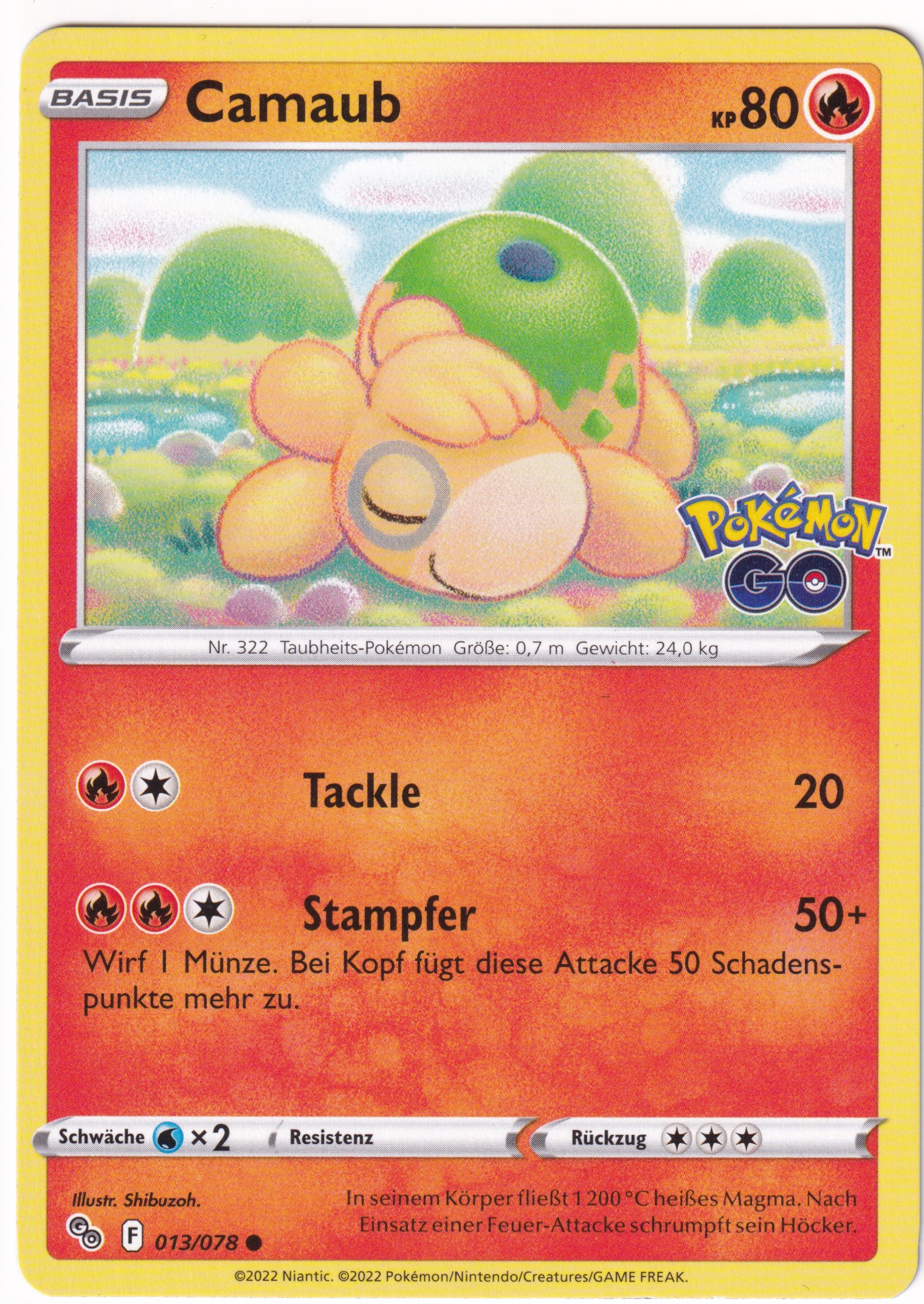 Camaub 013 /78 Common - Pokemon Go Deutsch