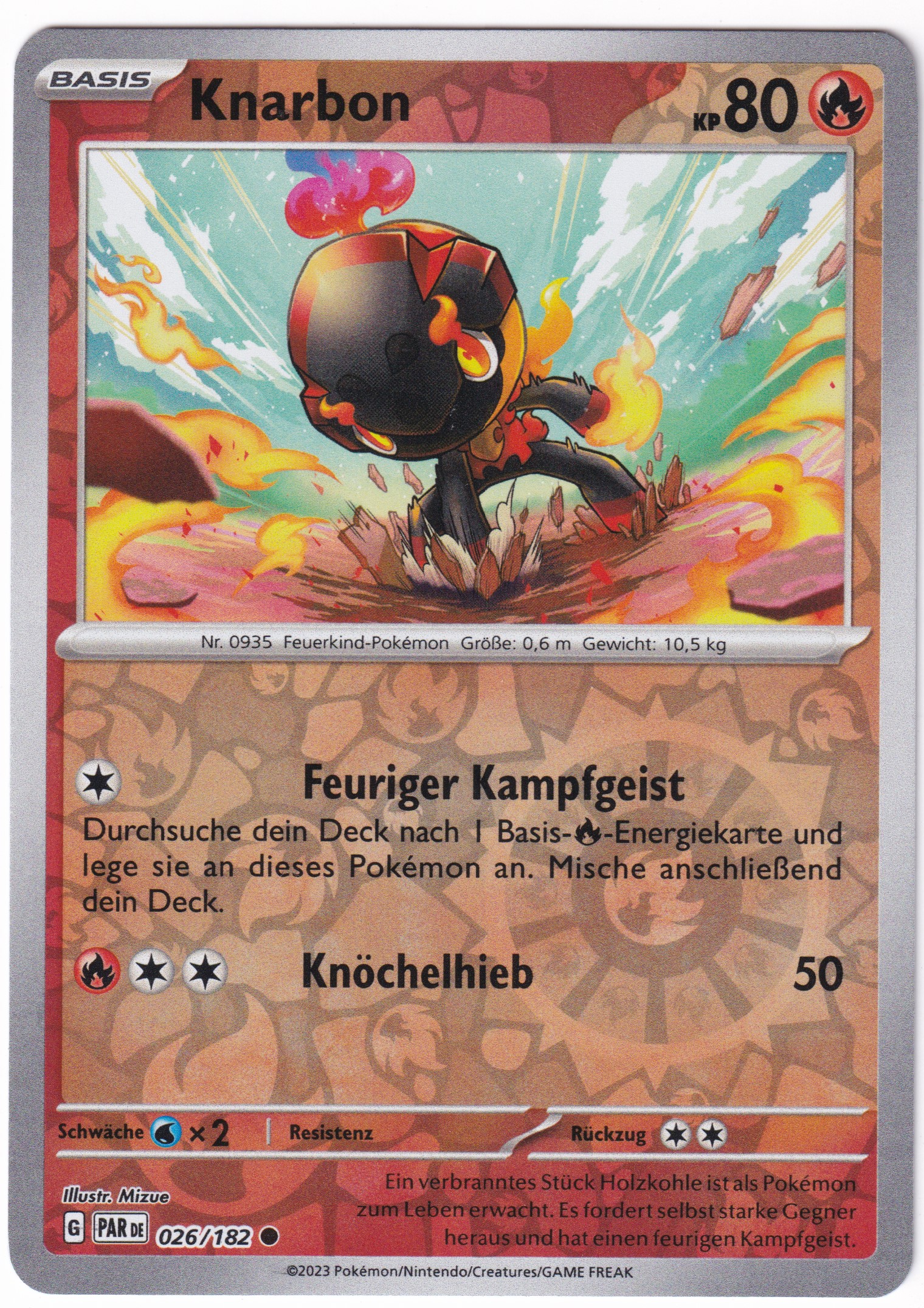 Knarbon 026/182 Common Reverse Holo - Karmesin & Purpur - Paradoxrift Deutsch