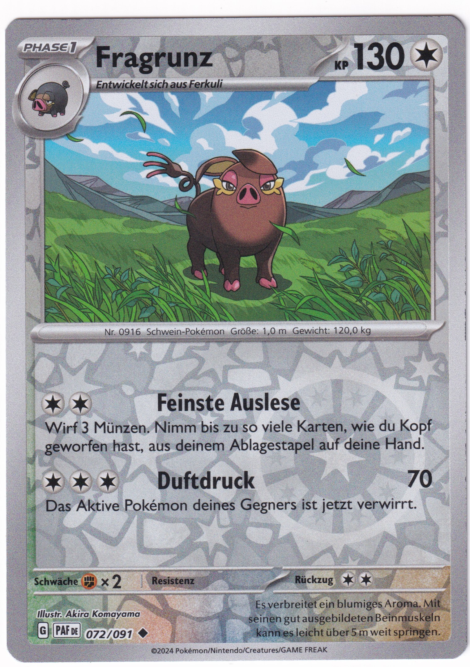 Fragrunz 072/091 Uncommon Reverse Holo - Karmesin & Purpur - Paldeas Schicksale Deutsch