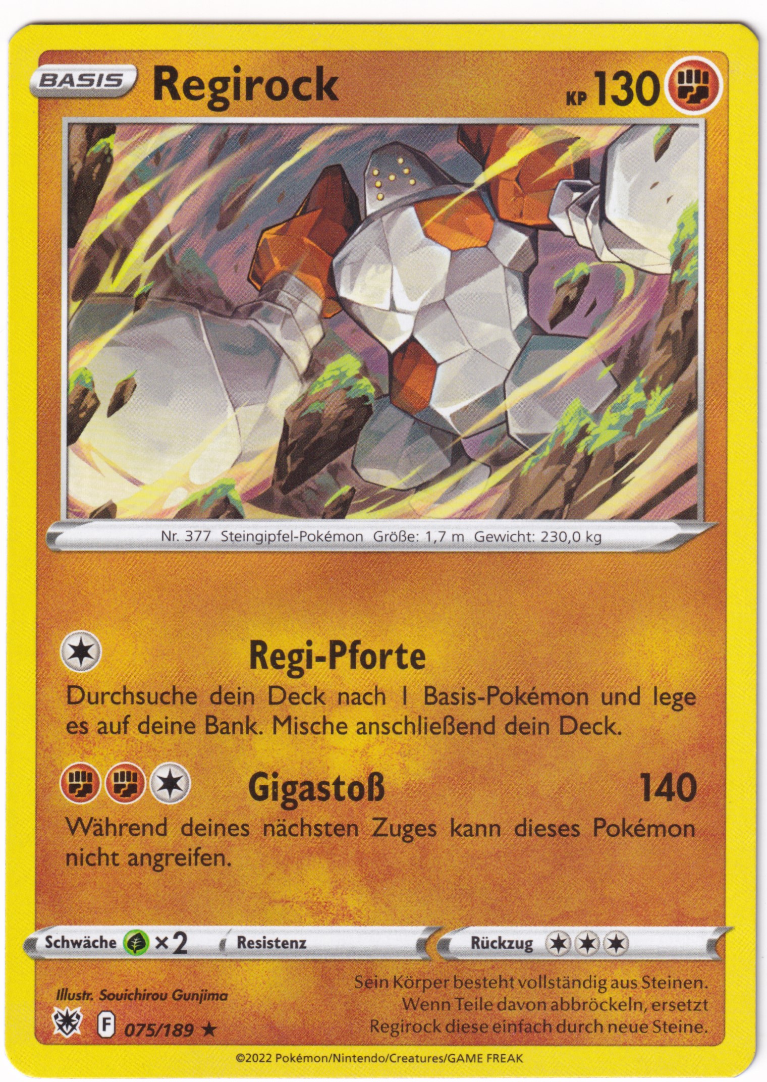 Regirock 075 /189 Rare - Astralglanz Deutsch