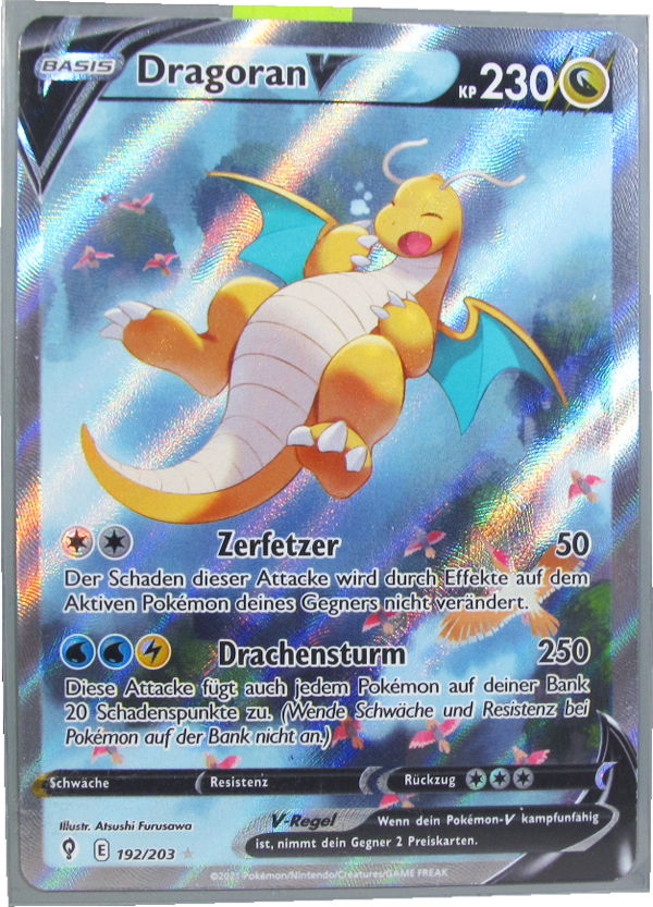 Pokemon Dragoran-V 192/203 Drachenwandel - Ultra Rare Einzelkarte deutsch