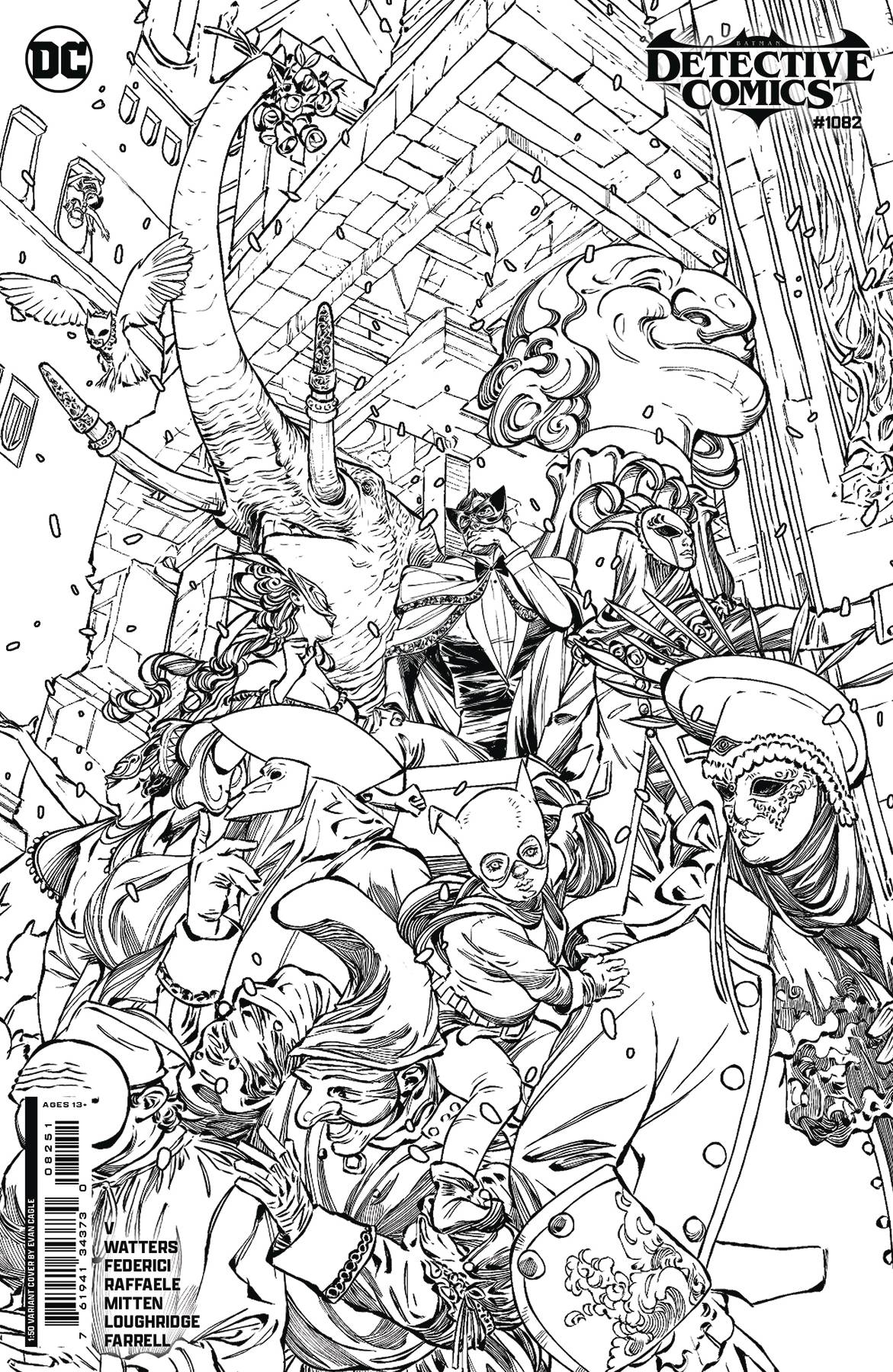 DETECTIVE COMICS #1082 - 1:50 EVAN CAGLE B&W CSV