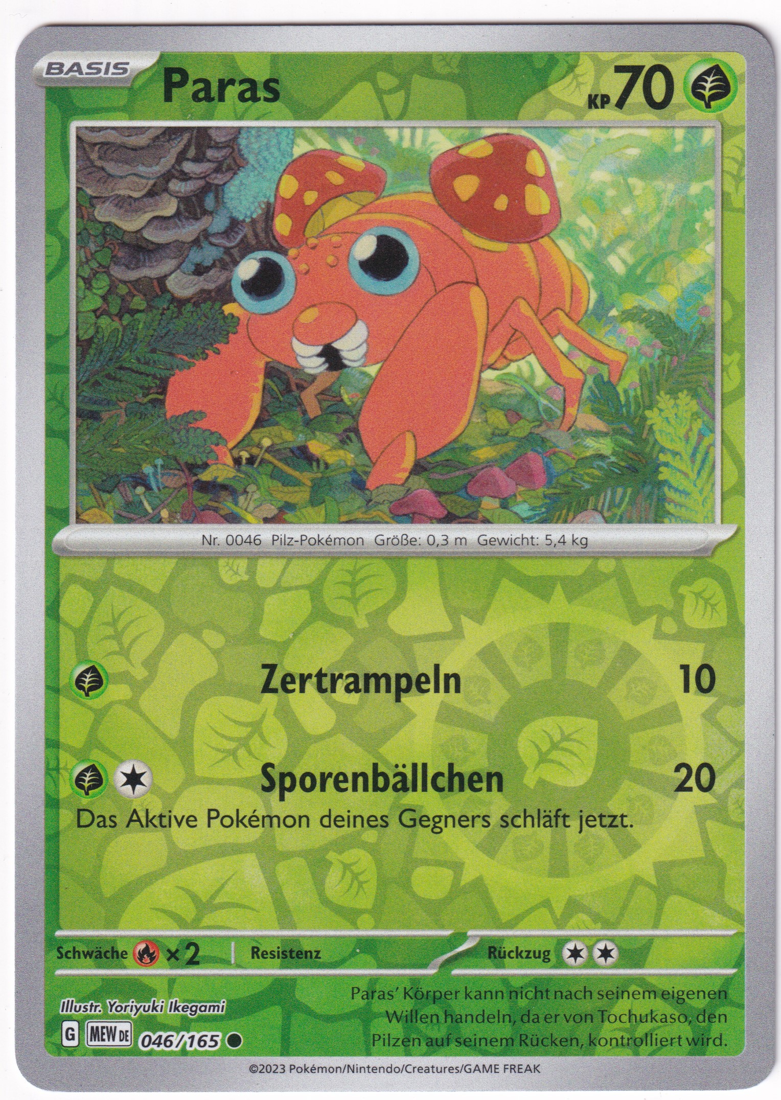 Paras 046/165 Common Reverse Holo - Karmesin & Purpur - 151 Deutsch