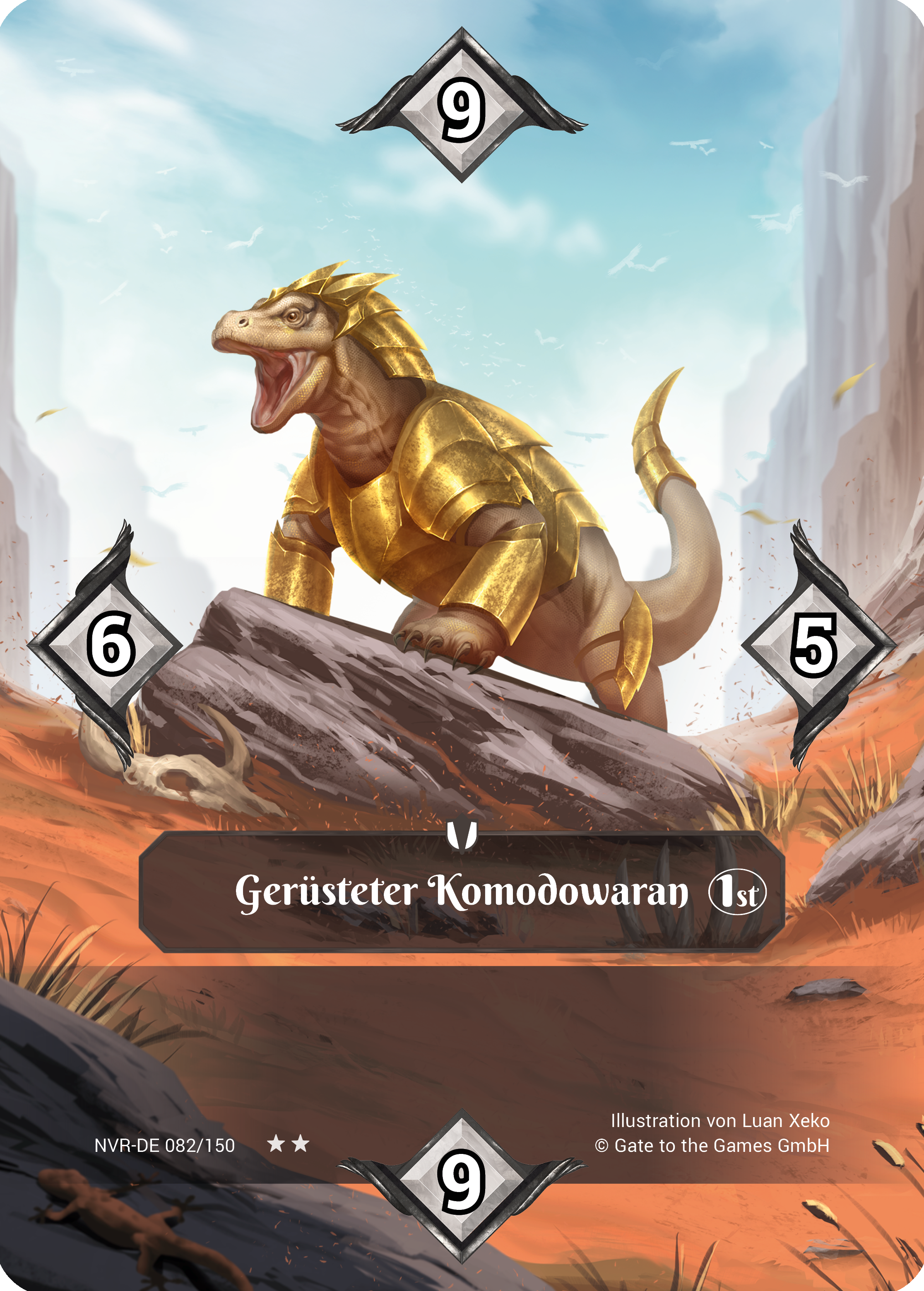 Gepanzerter Komodowaran 082/150 Epic Parallel Foil - Alpha 1. Edition DE
