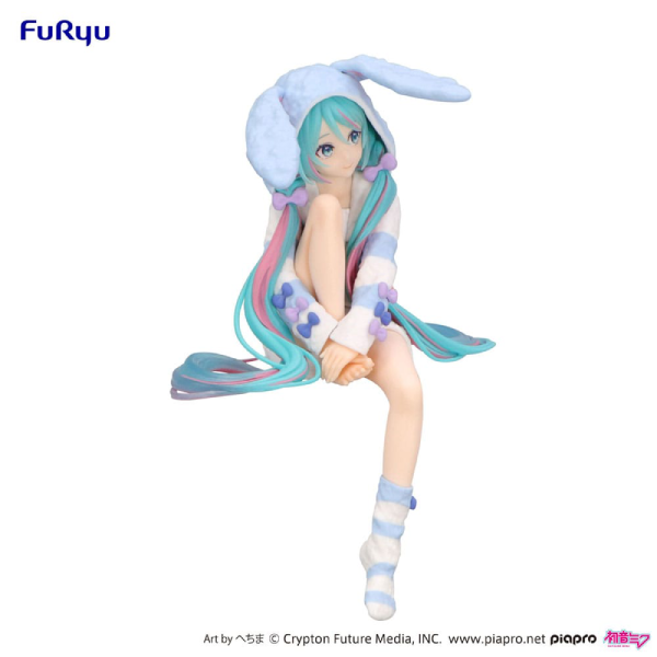 Figur - Hatsune Miku - Noodle Stopper Figure - Rabbit Ear Hood Pajama (Blue Color Ver.)
