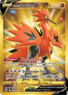 Galar-Zapdos-V 182/172 Secret Rare - Strahlende Sterne Deutsch