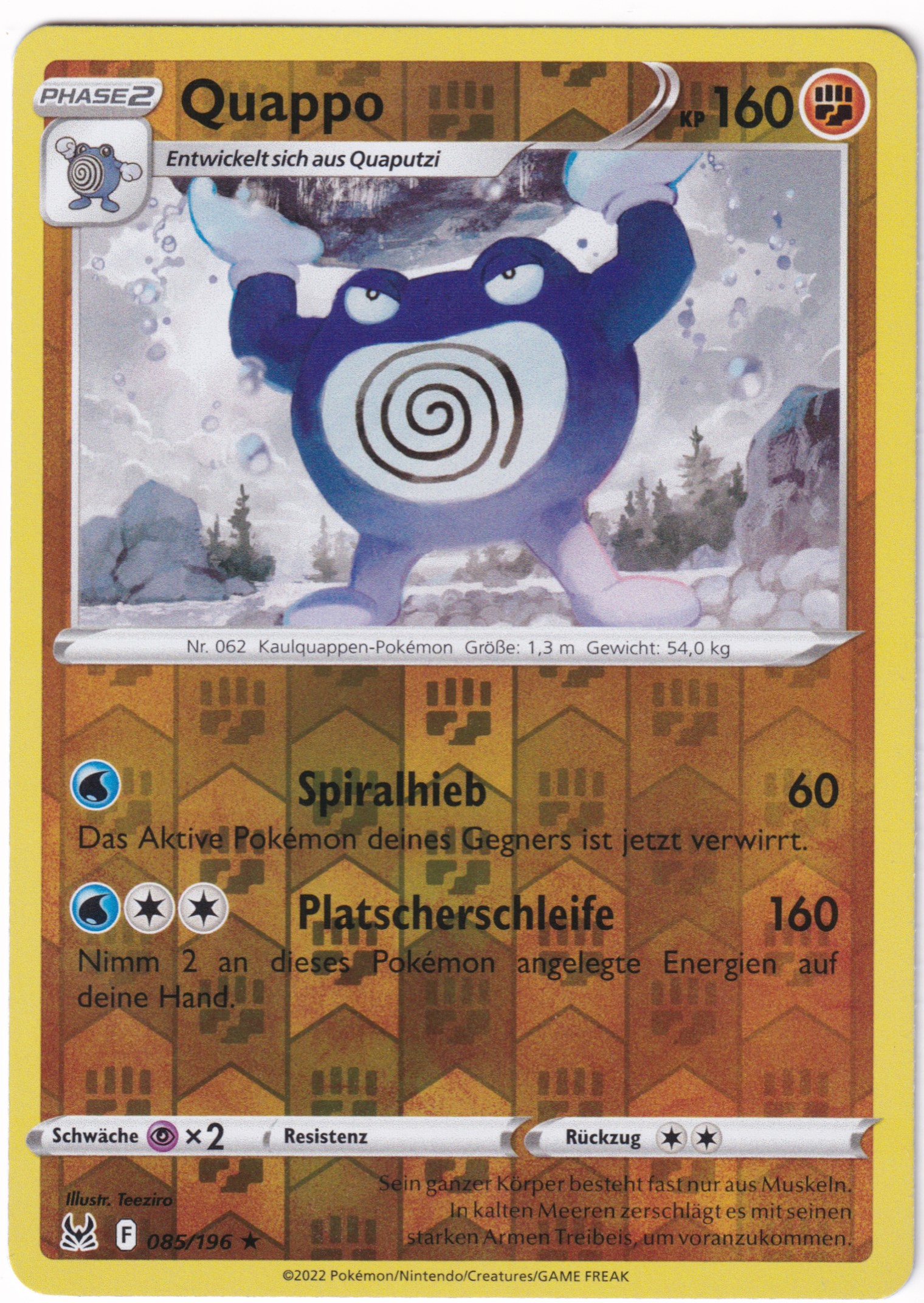 Quappo 085/196 Rare Reverse Holo - Verlorener Ursprung Deutsch