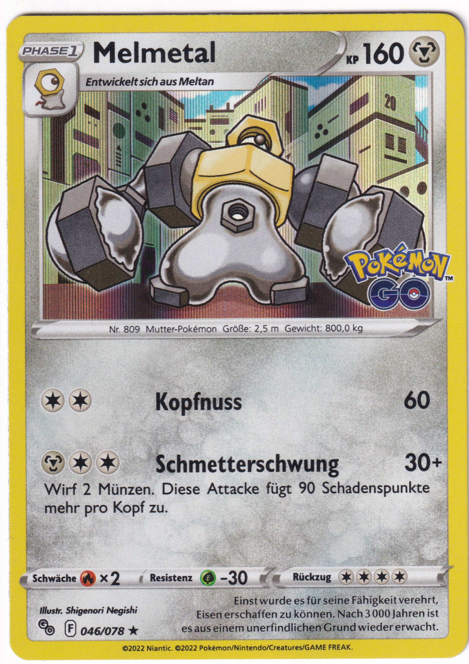 Melmetal 046 /78 Rare Holo - Pokemon Go Deutsch