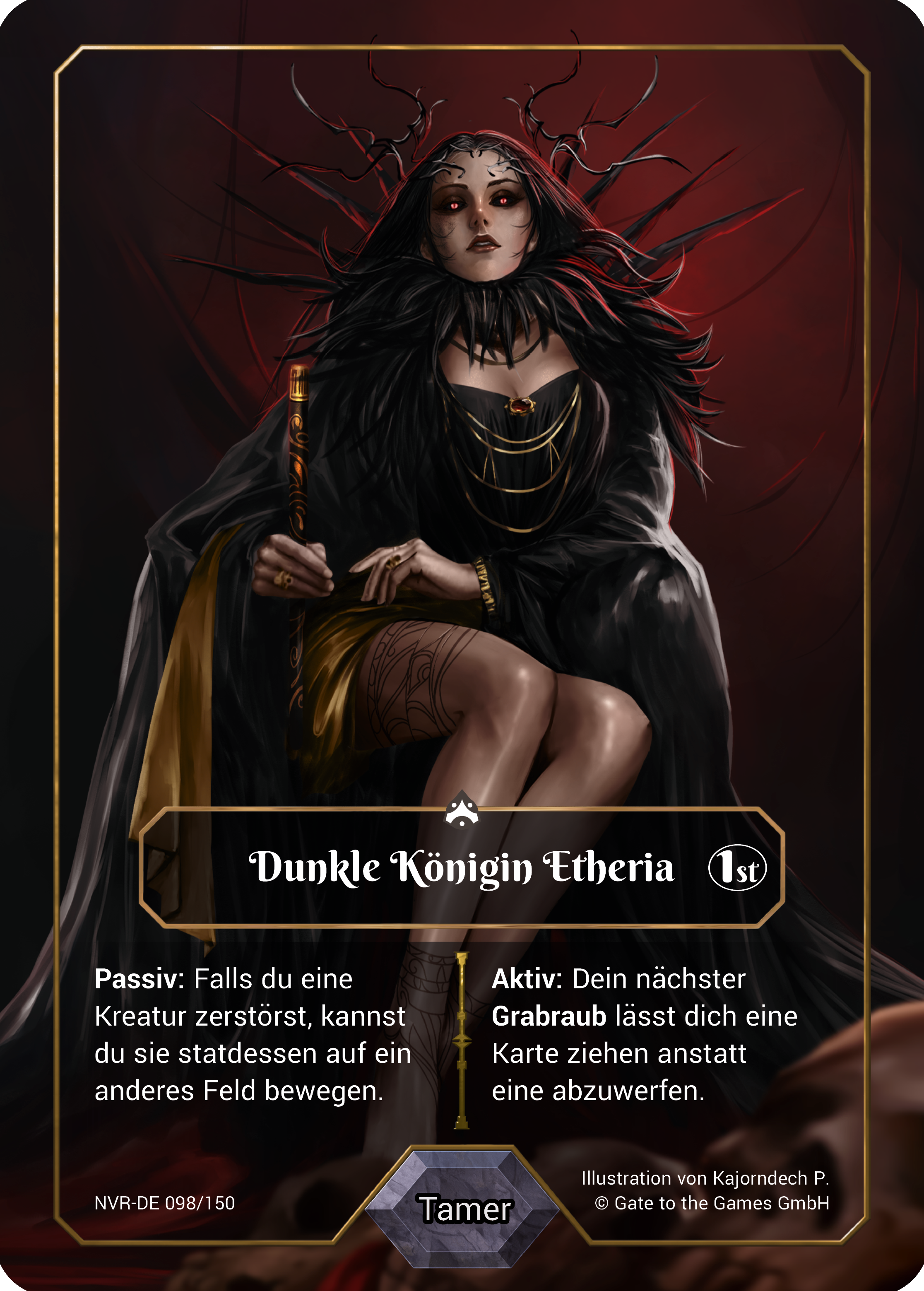 Dunkle Königin Etheria 098/150 Legendary Parallel Foil - Alpha 1. Edition DE