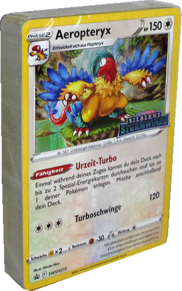 Pokemon Silberne Sturmwinde B&B Stadion Box - Aeropteryx Pre-Release Deck