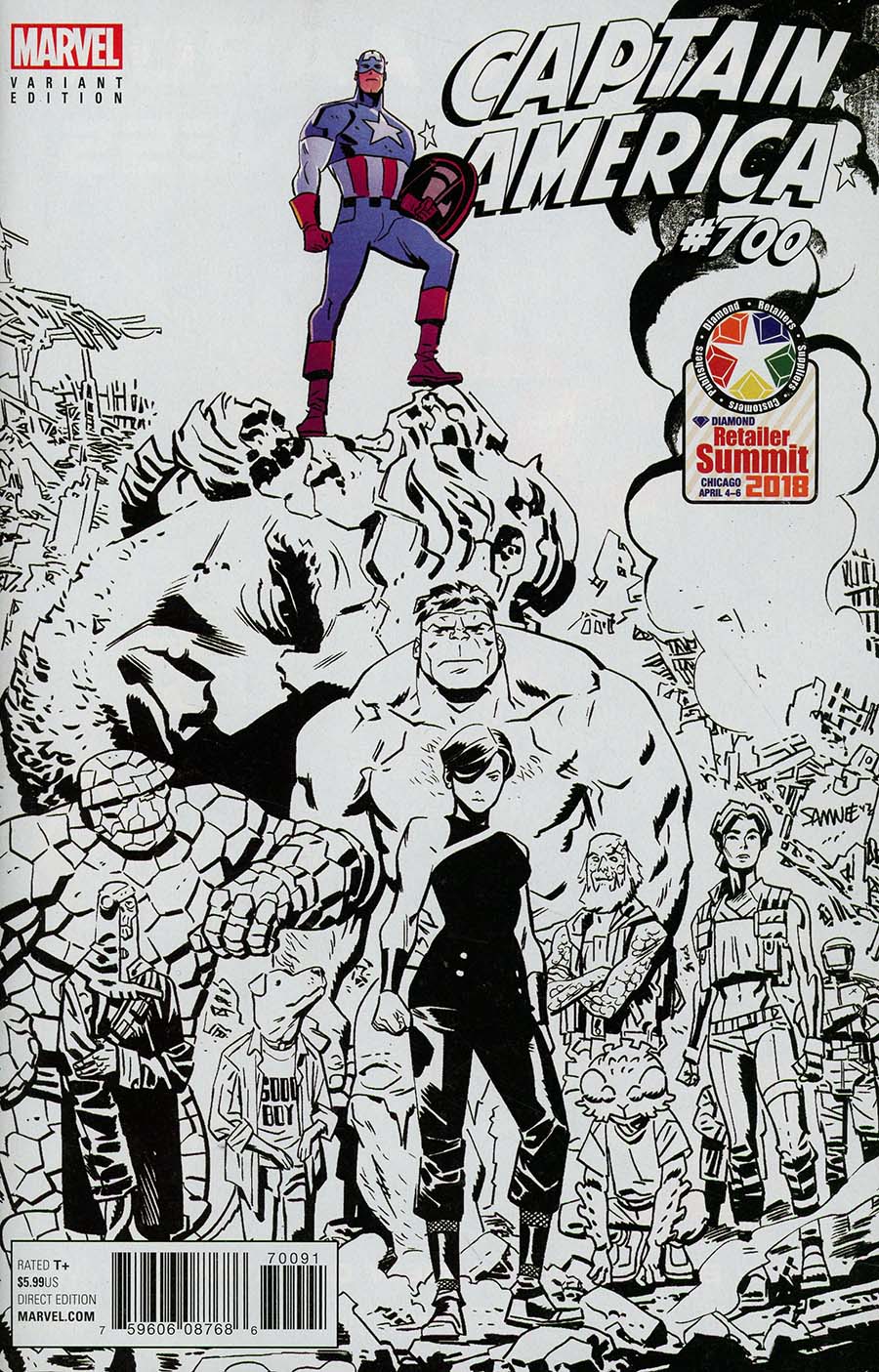 Captain America Vol 8 #700 Variant Retailer Summit 2018 Cover