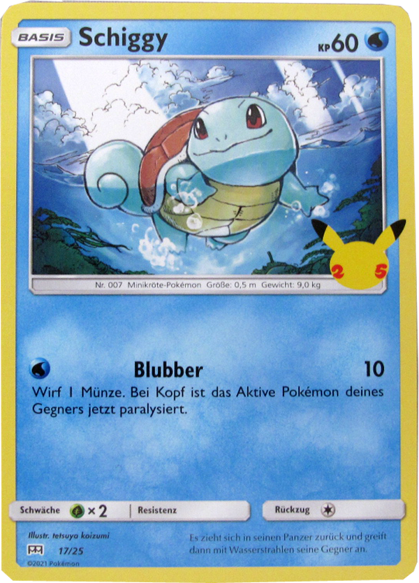 Pokemon MCD 17/25 Schiggy Einzelkarte deutsch