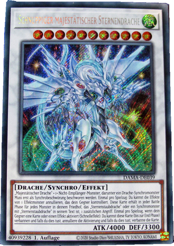 DAMA-DE039 Schnuppiger Majestätischer Sternendrache Secret Rare deutsch