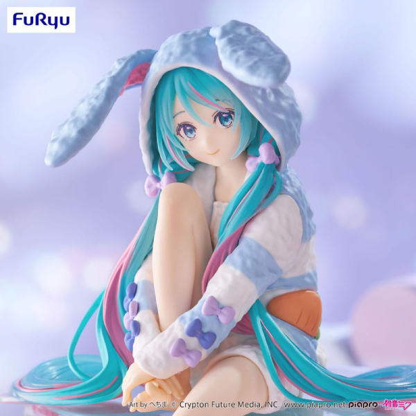 Figur - Hatsune Miku - Noodle Stopper Figure - Rabbit Ear Hood Pajama (Blue Color Ver.)