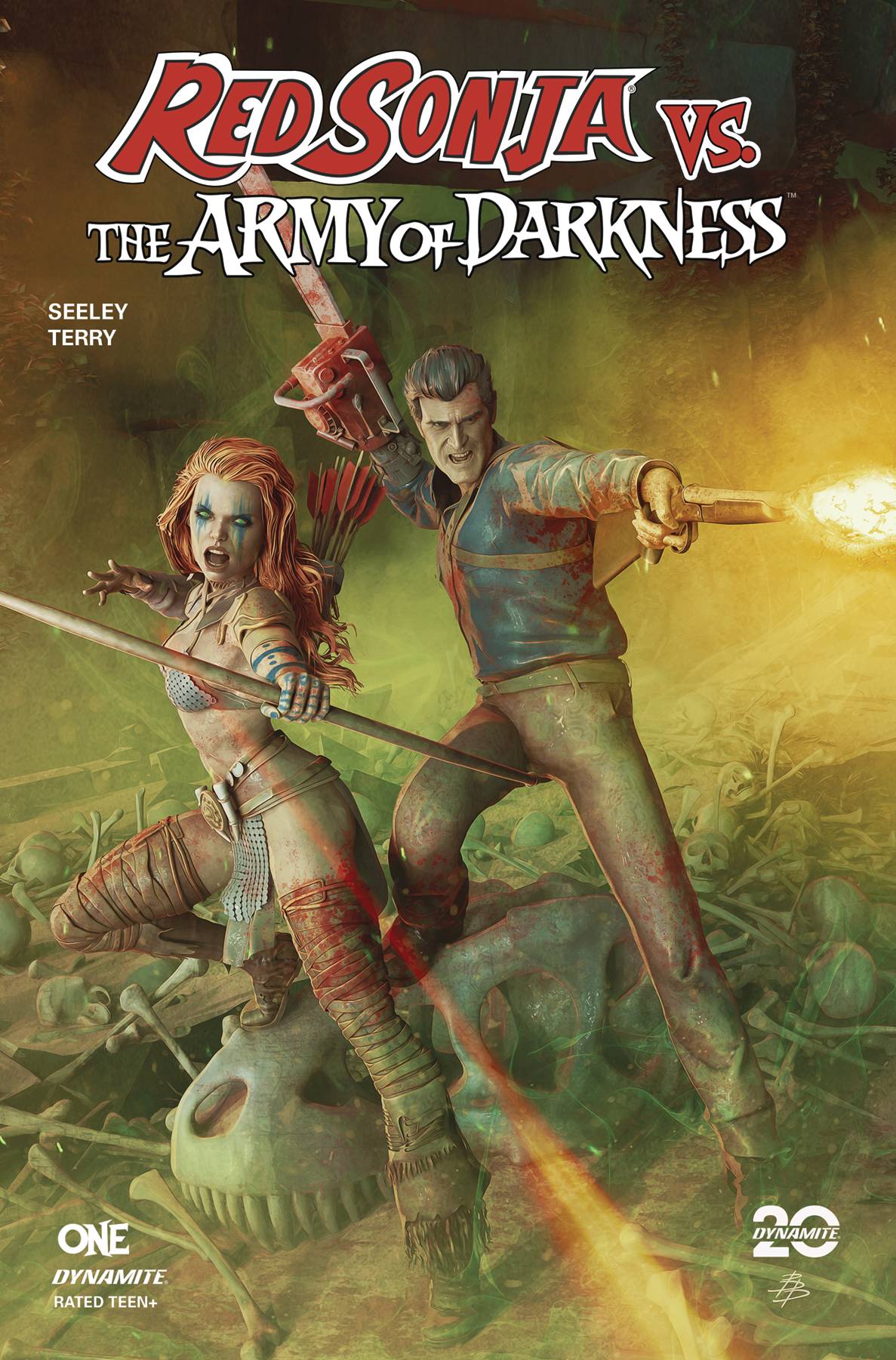 RED SONJA VS ARMY OF DARKNESS #1 CVR K 1:10 INCV BARENDS FOIL