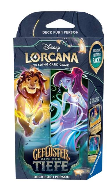 Disney Lorcana Geflüster aus der Tiefe Starter Deck - Simba & Meg (Bernstein & Smaragd) deutsch