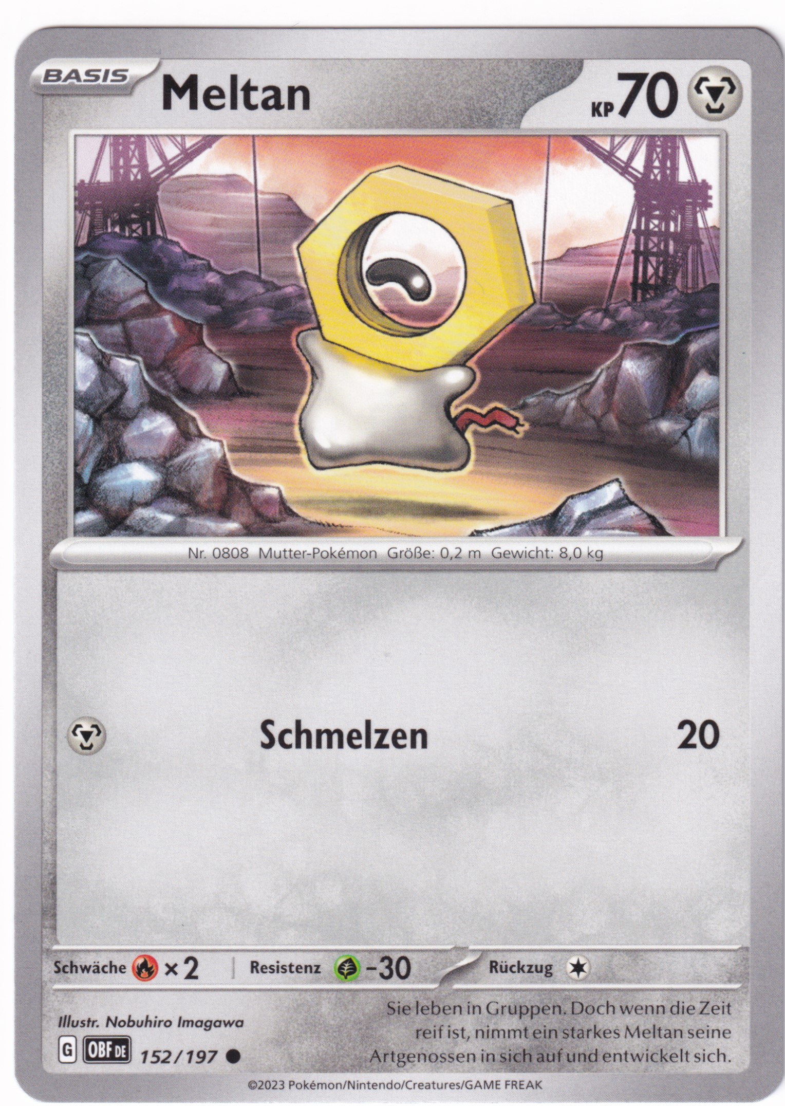 Meltan 152/197 Common - Obsidian Flammen Deutsch