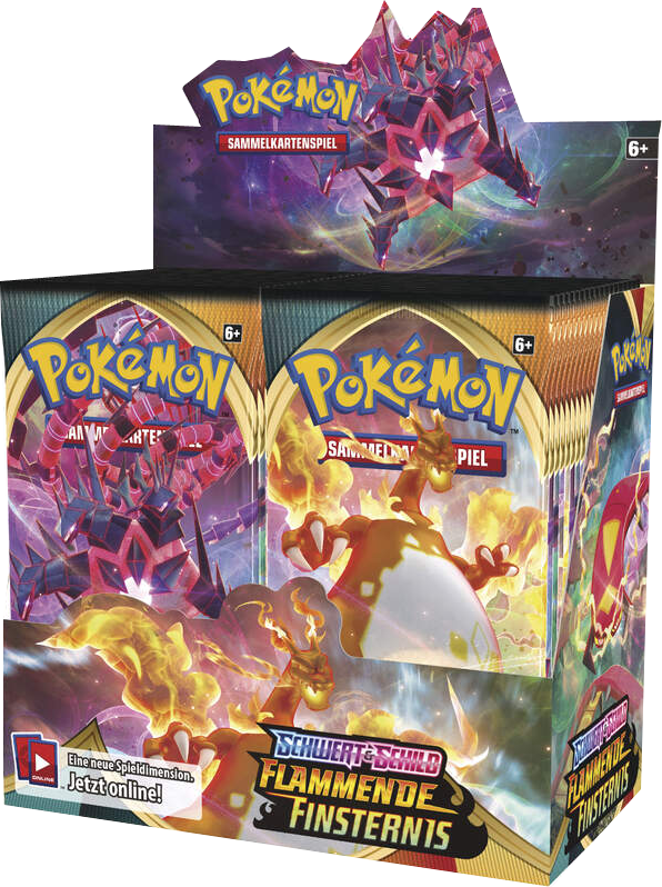 Pokemon Schwert & Schild Flammende Finsternis Booster Display