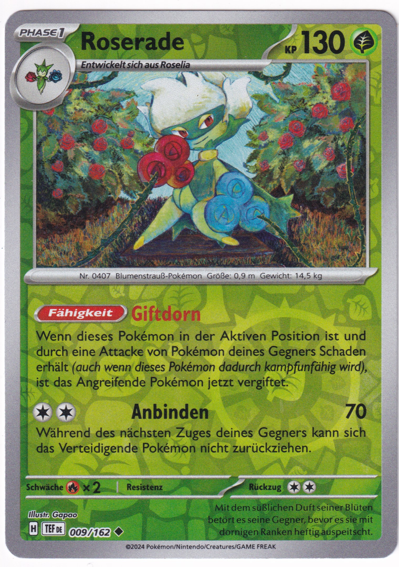 Roserade 009/162 Uncommon Reverse Holo - Karmesin & Purpur - Gewalten der Zeit Deutsch