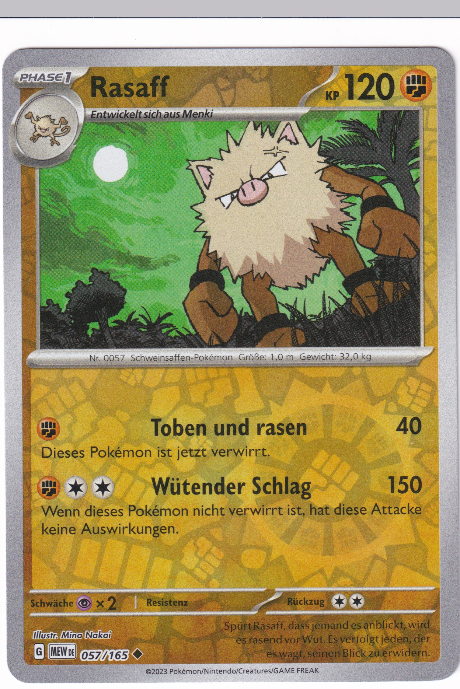 Rasaff 057/165 Uncommon Reverse Holo - Karmesin & Purpur - 151 Deutsch