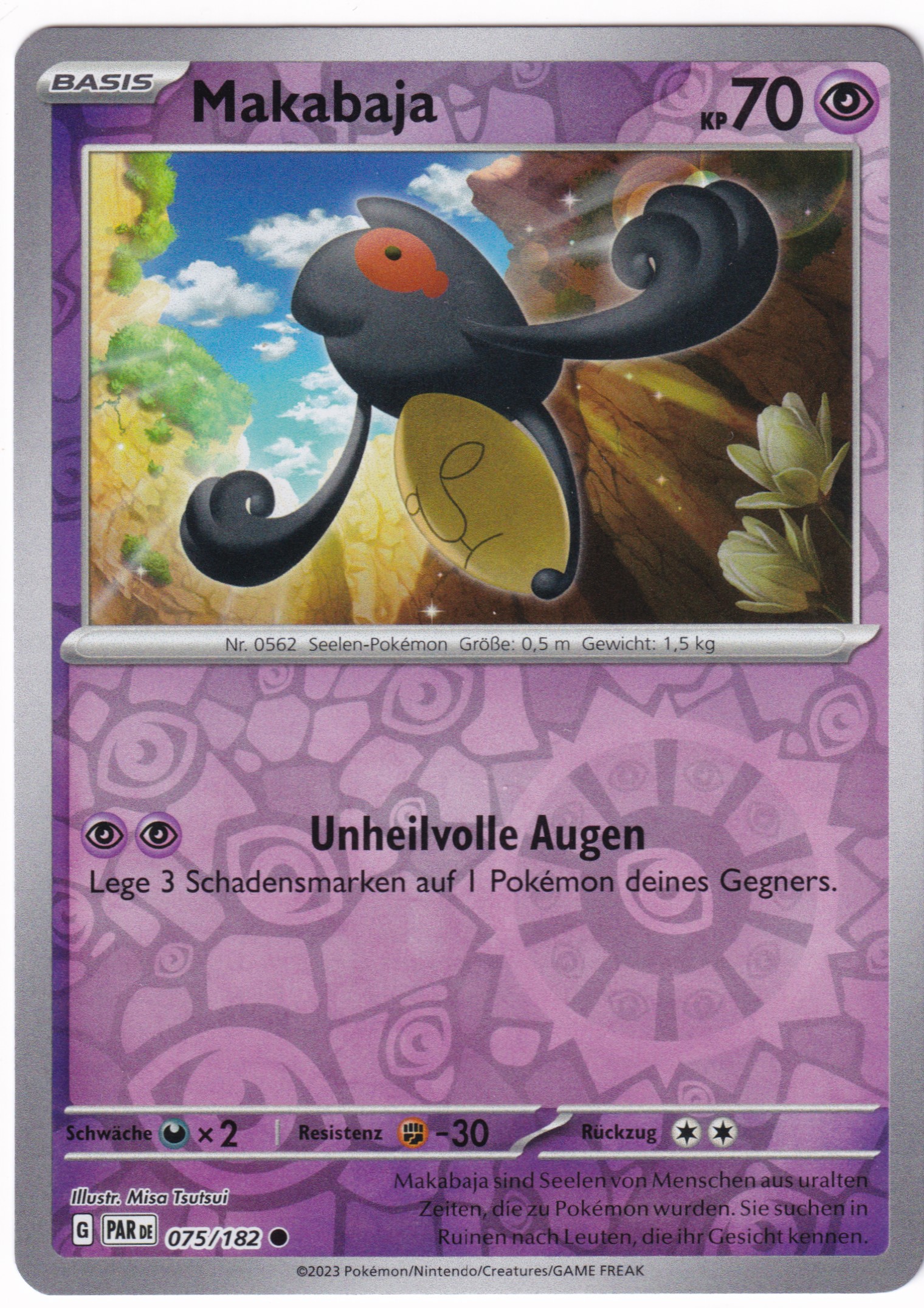 Makabaja 075/182 Common Reverse Holo - Karmesin & Purpur - Paradoxrift Deutsch