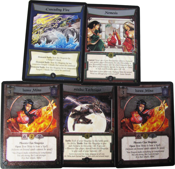 Legend of the Five Rings - Pheonix Clan Promokarten 5er Set - englisch