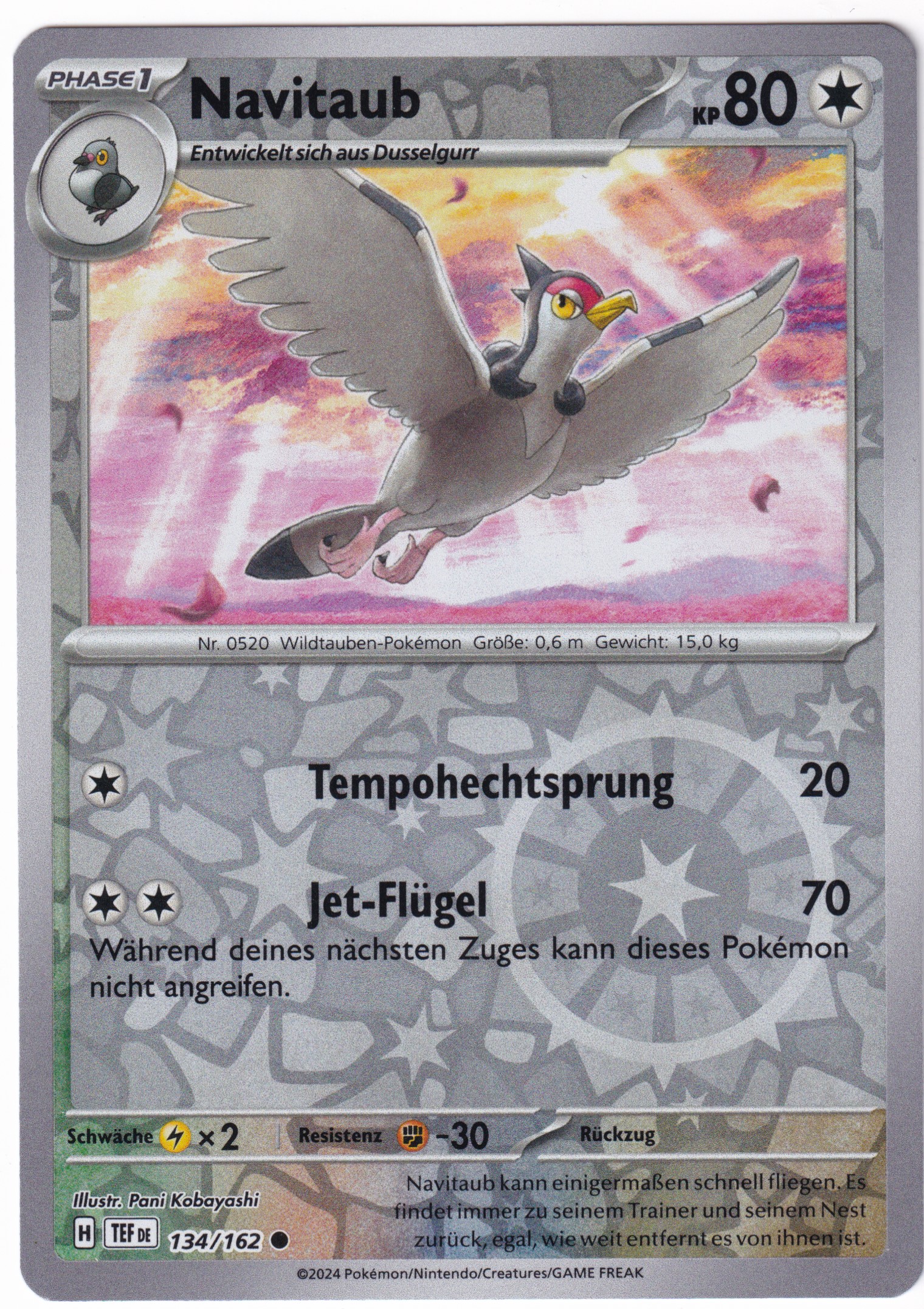 Navitaub 134/162 Common Reverse Holo - Karmesin & Purpur - Gewalten der Zeit Deutsch