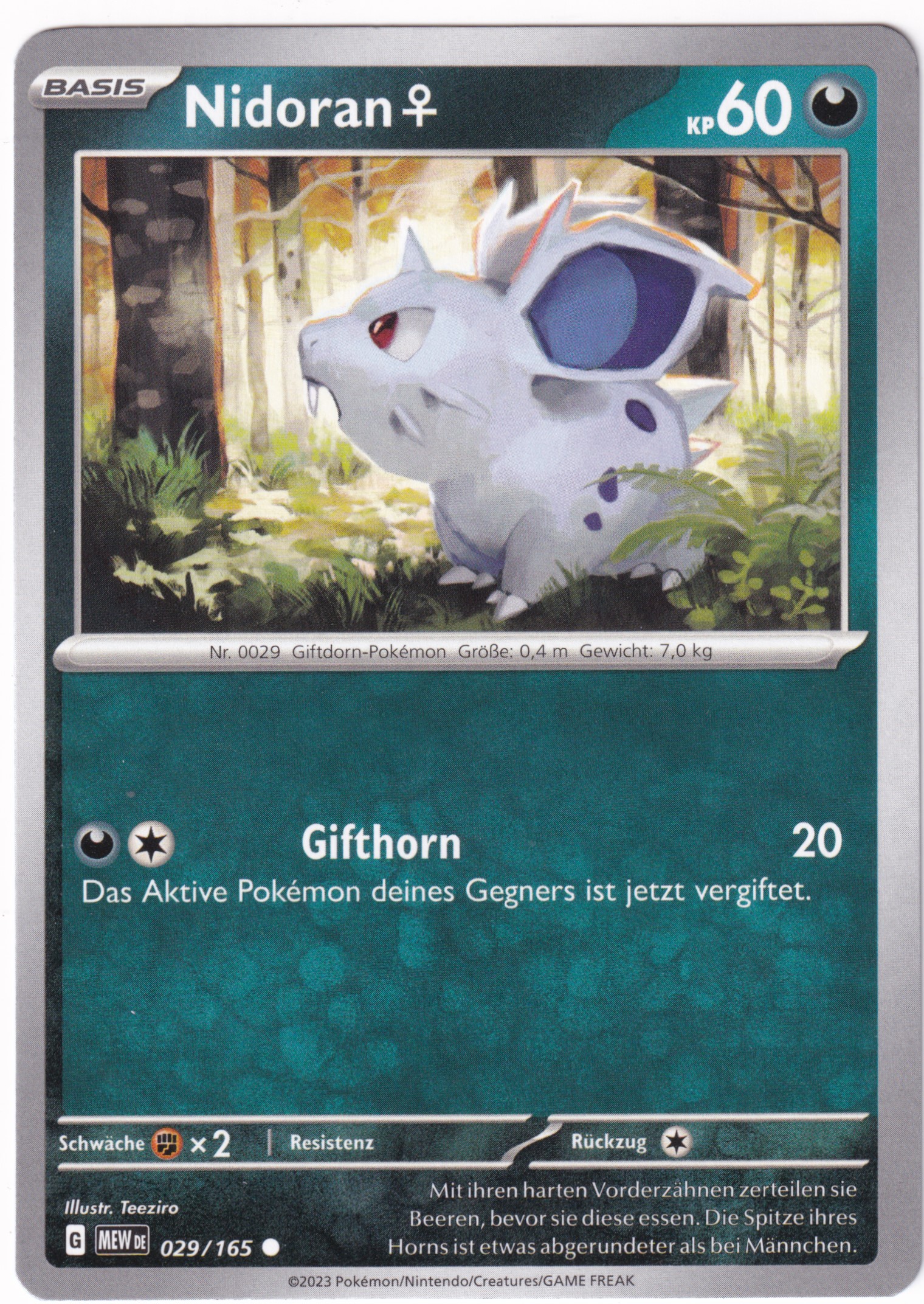 Nidoran weibl. 029/165 Common - Karmesin & Purpur - 151 Deutsch