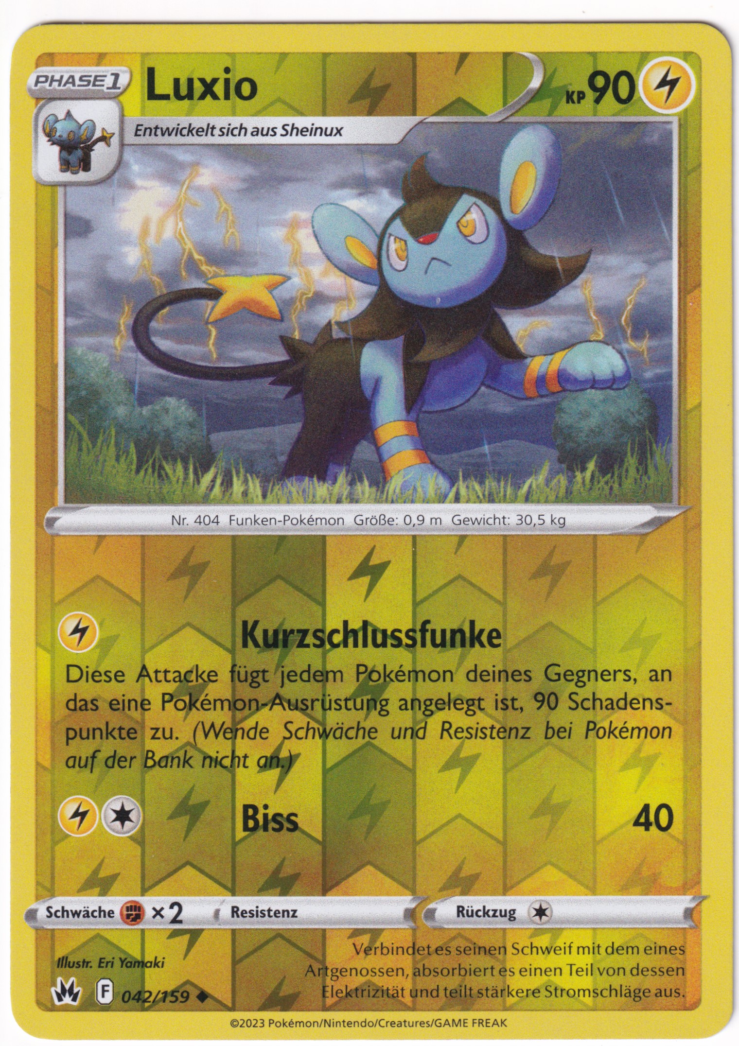Luxio 042/159 Uncommon Reverse Holo - Zenit der Könige Deutsch