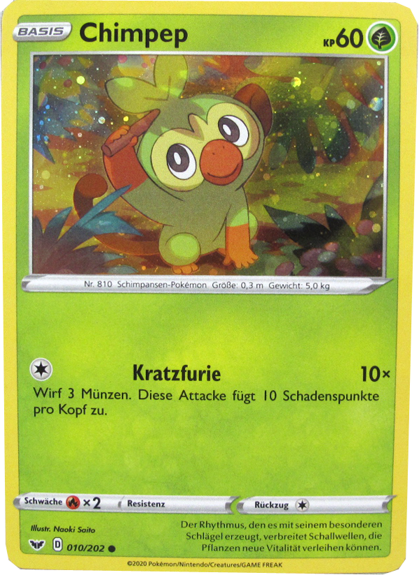 Pokemon - Basis Chimpep - aus Schwert und Schild Sammelkoffer 2020 deutsch